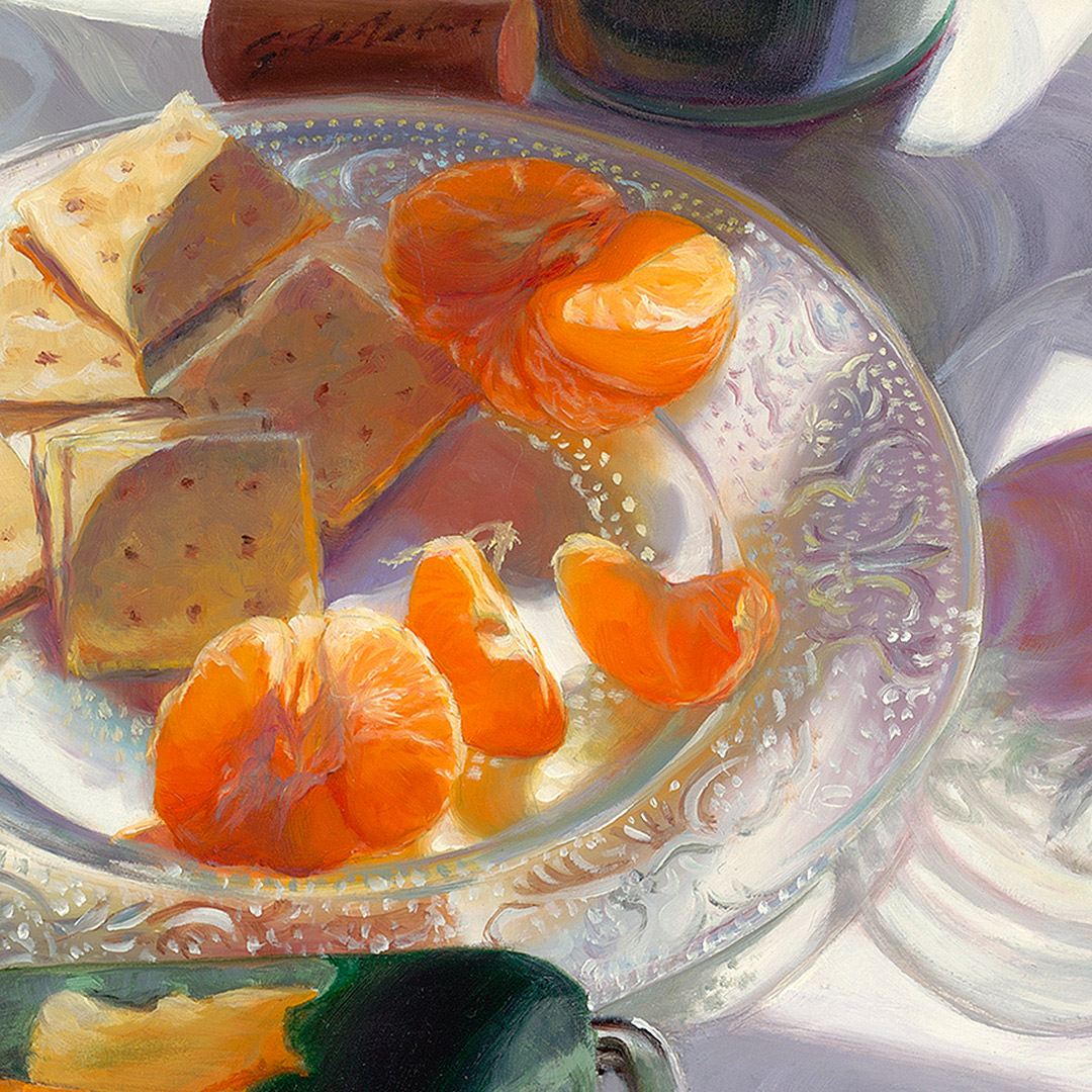 up close — where the marks become brushwork