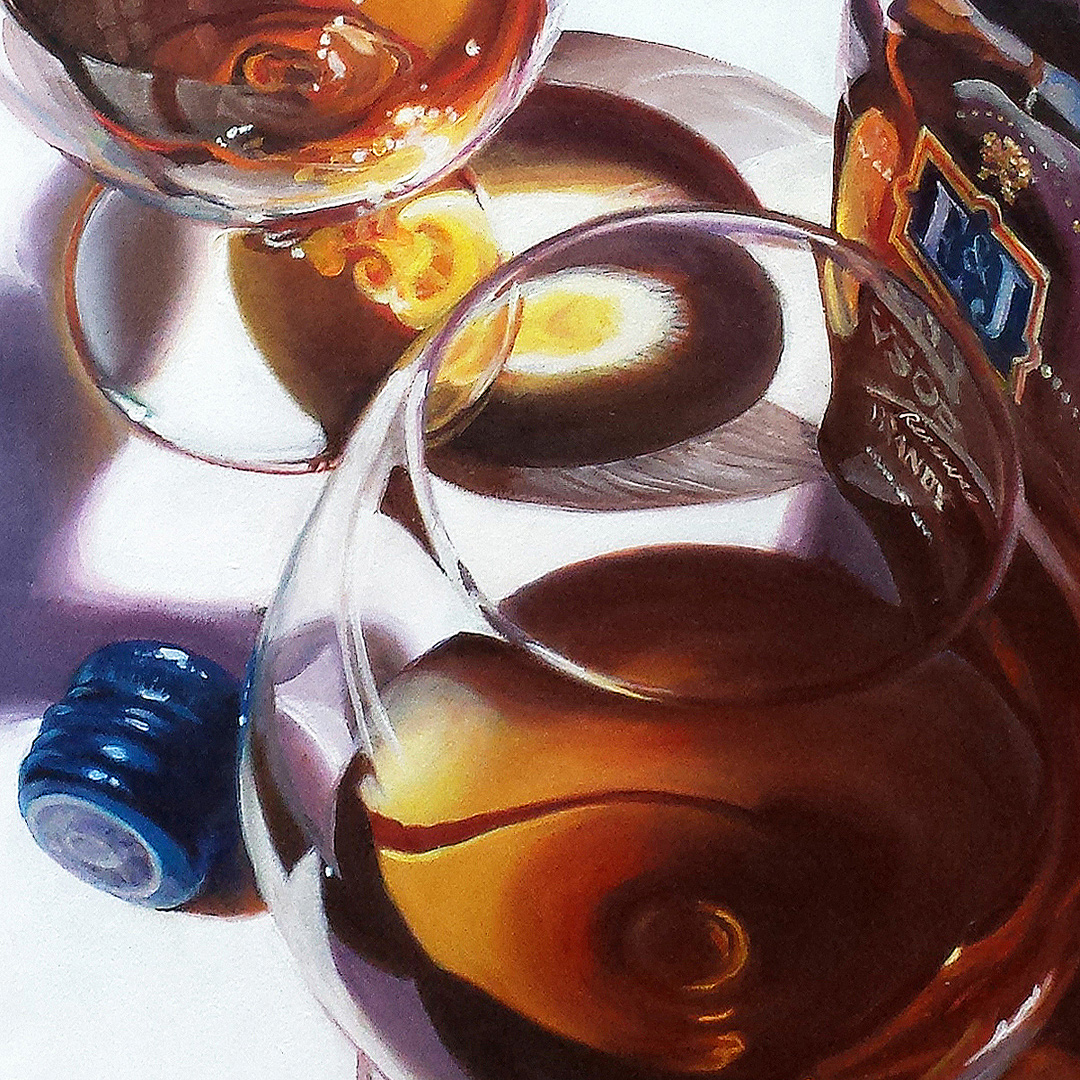 up close — where the marks become brushwork