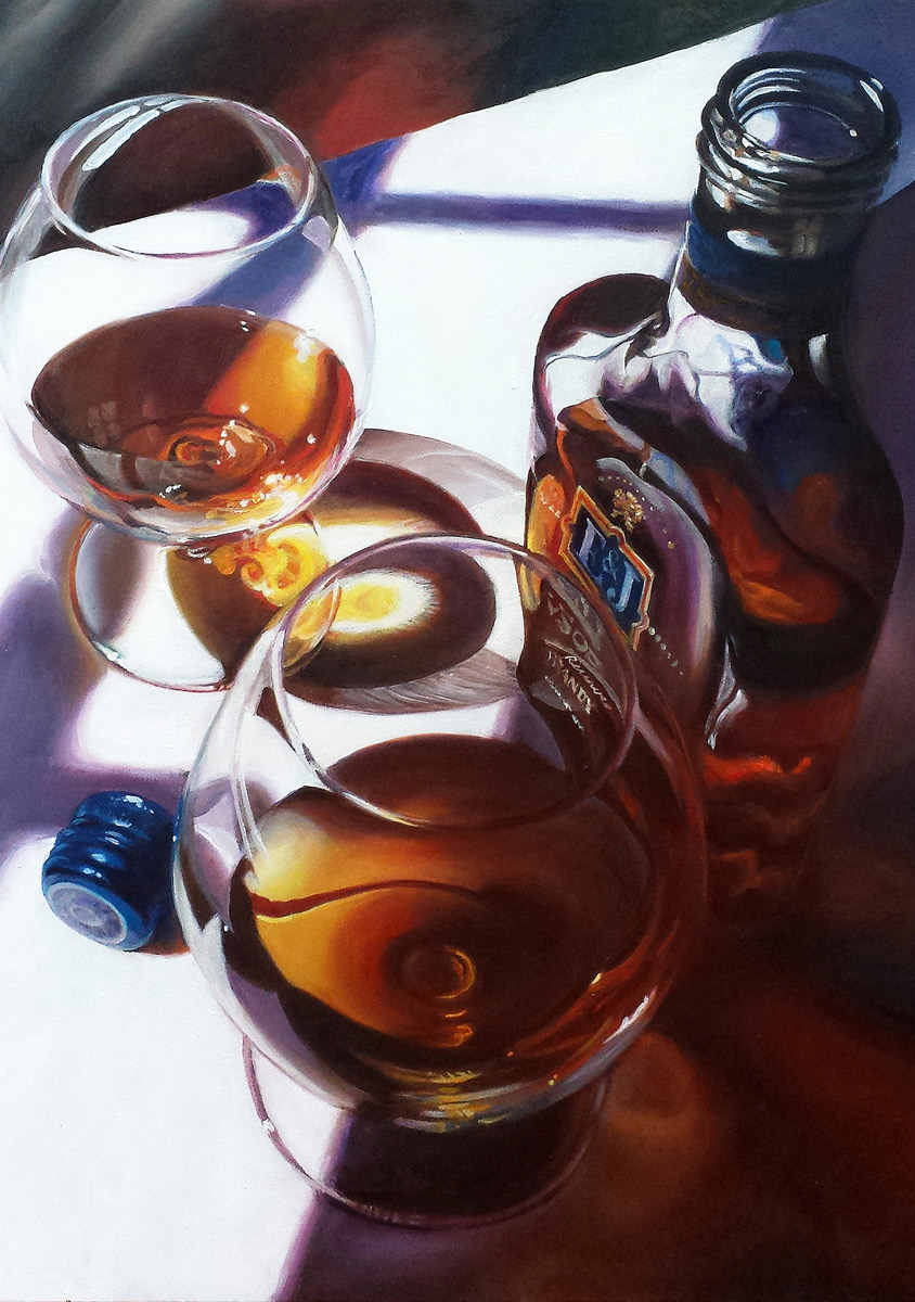 Delight — brandy snifters and amber light