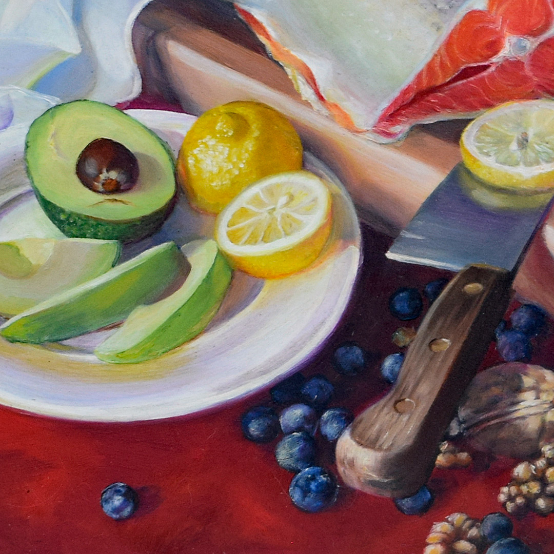 up close — where the marks become brushwork