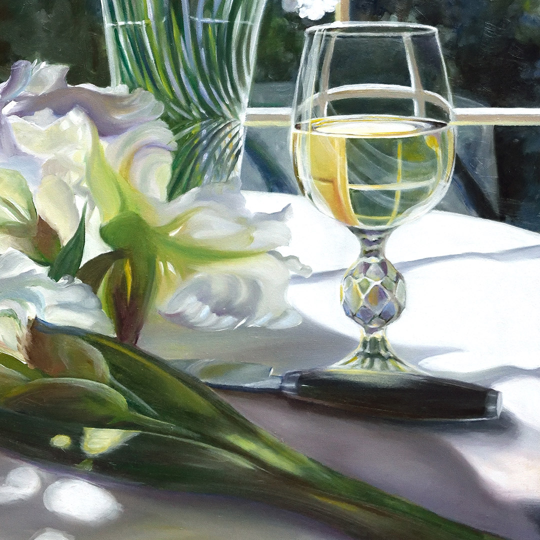 up close — where the marks become brushwork