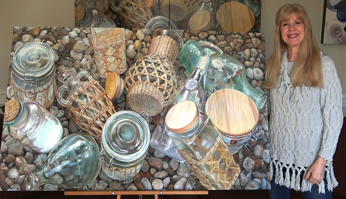 with the painter — fresh off the easel