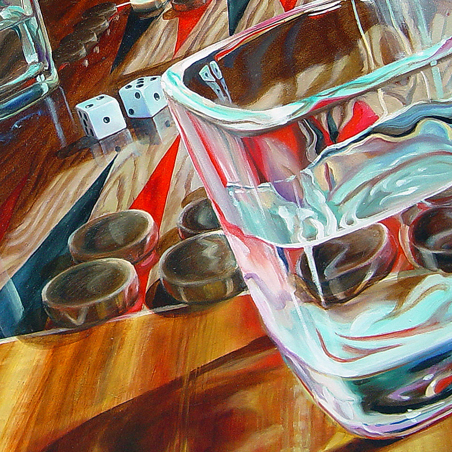 up close — where the marks become brushwork