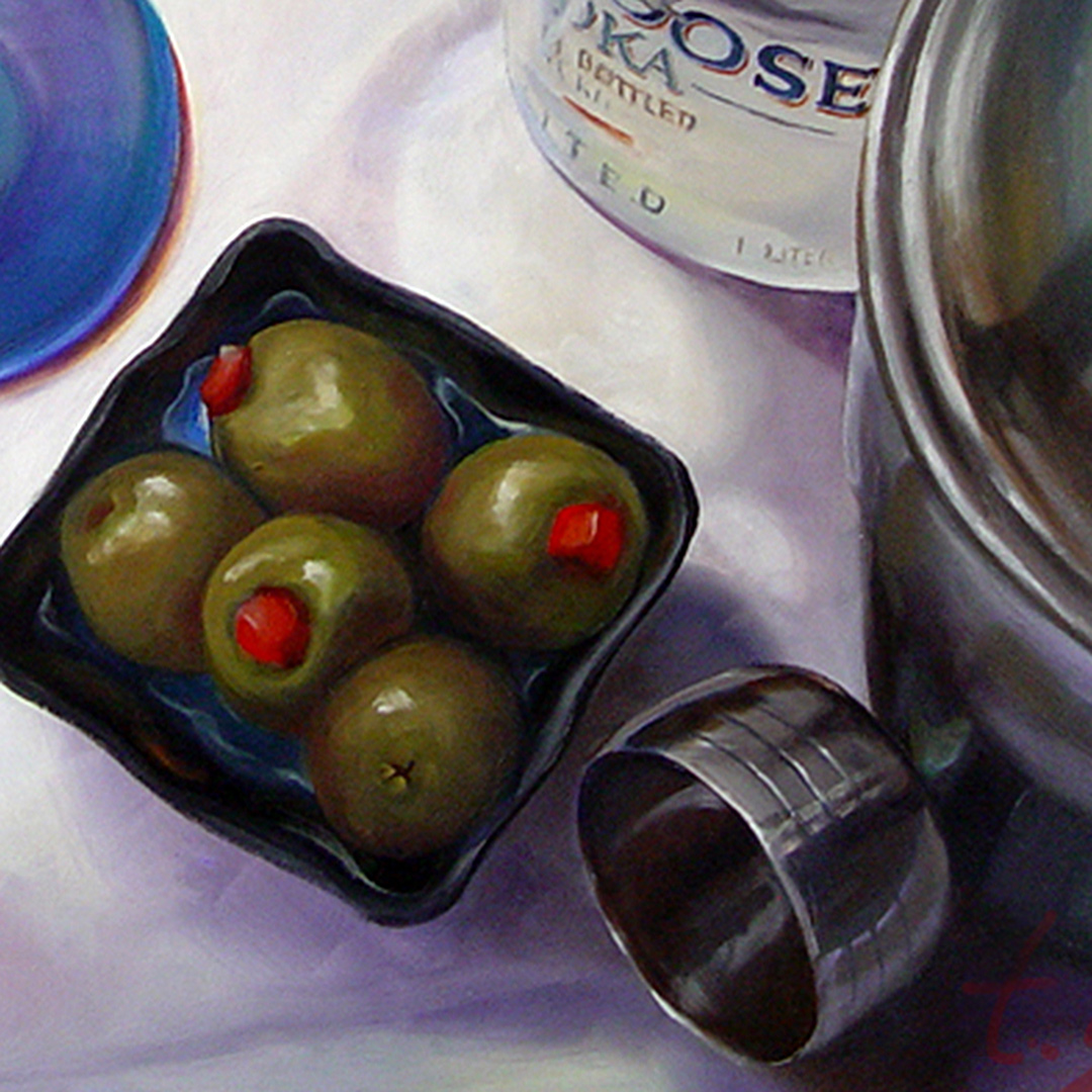 up close — where the marks become brushwork