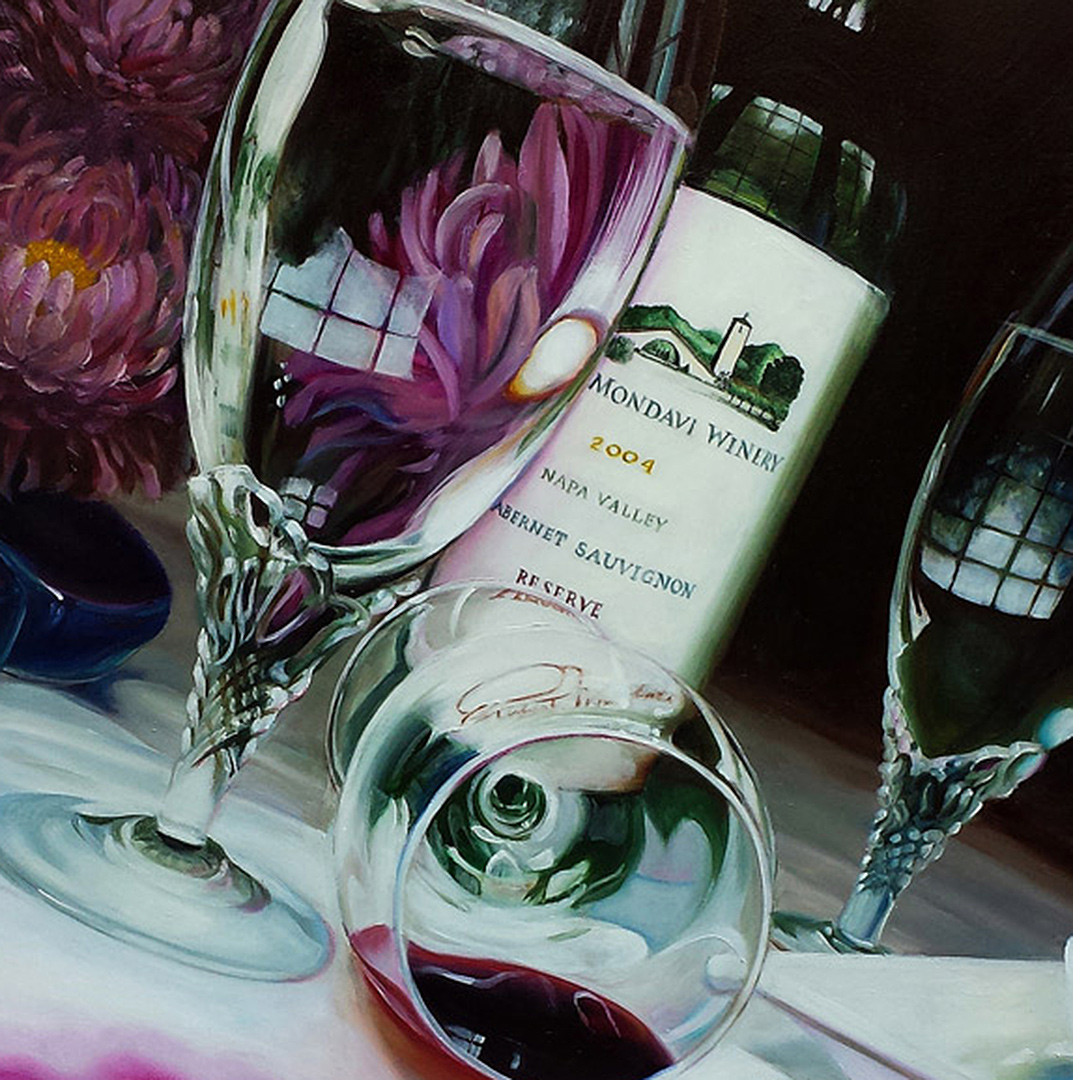 up close — where the marks become brushwork
