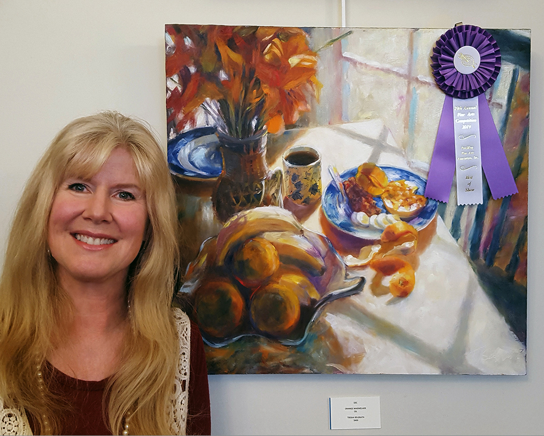 Trisha with Orange Marmalade and Best of Show ribbon